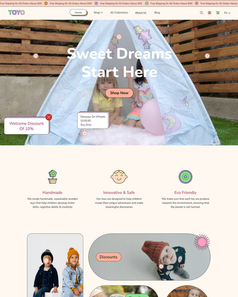 Desktopvoorbeeld van Toyo in de stijl 'Kids and Baby'