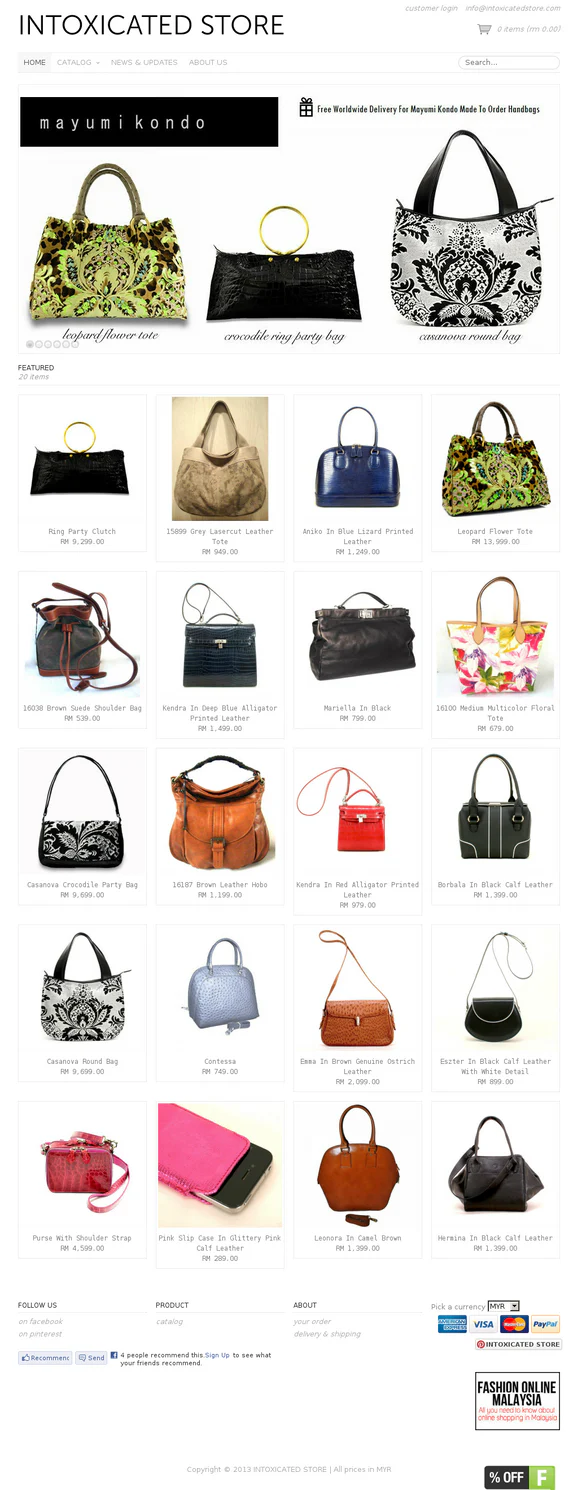 Handmade Leather Handbags Website templates - Ecommerce Handmade ...