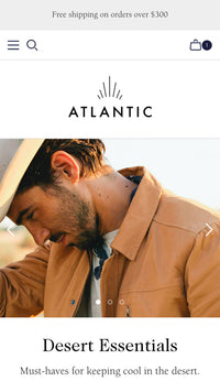 Aperçu de la version mobile du thème Atlantic dans le style « Light »