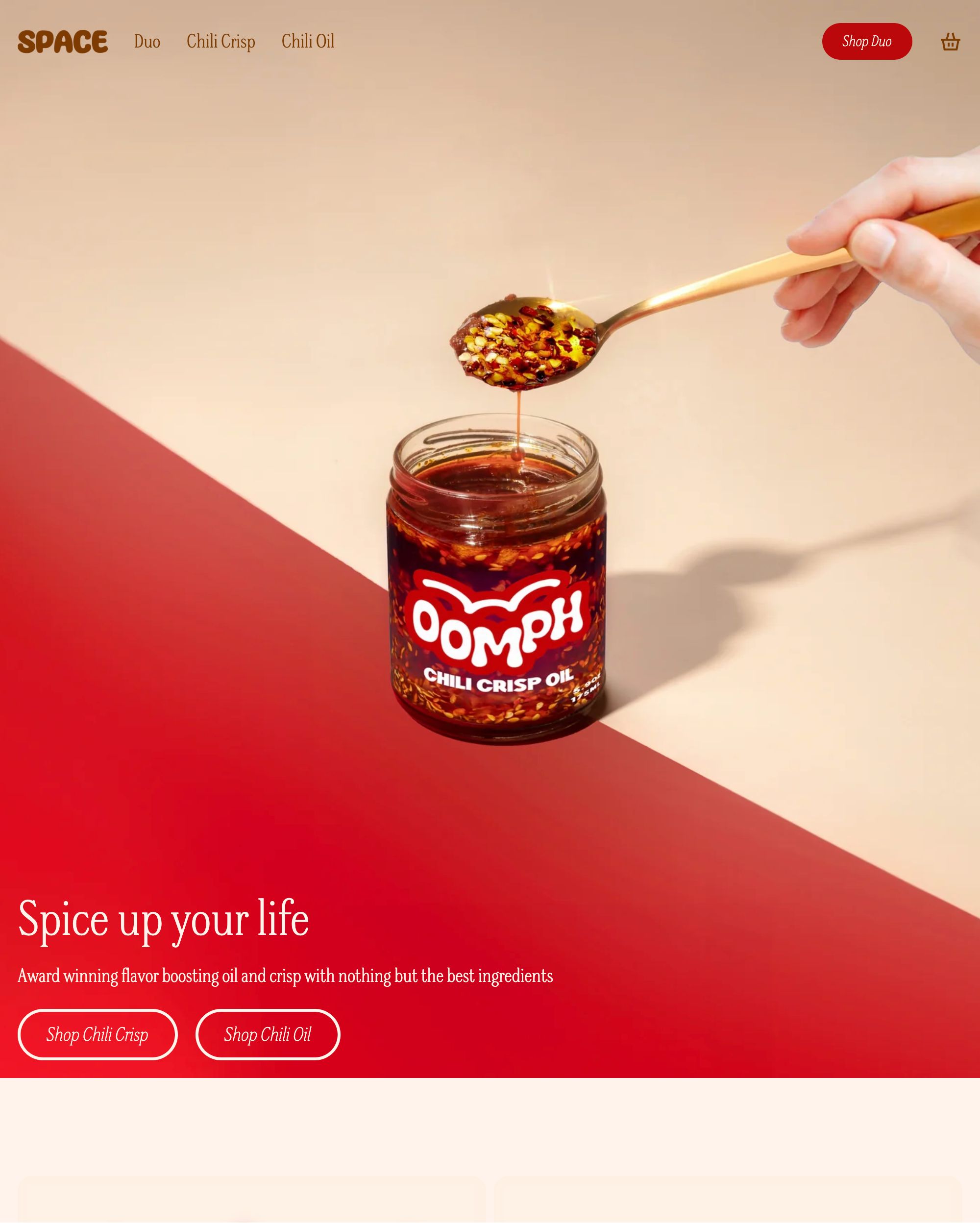 Anteprima in versione desktop del tema Space nello stile “Spice”