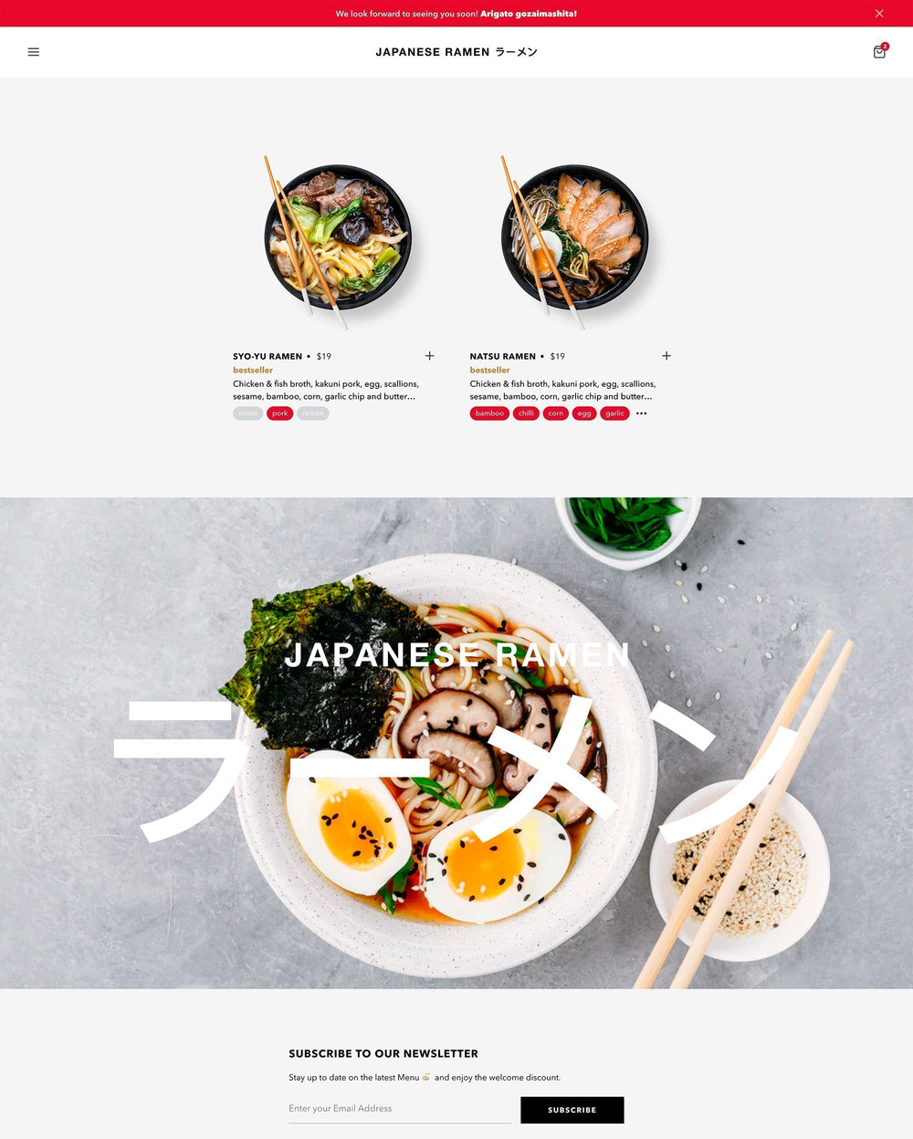 Desktop preview for Andaman in the "Ramen" style