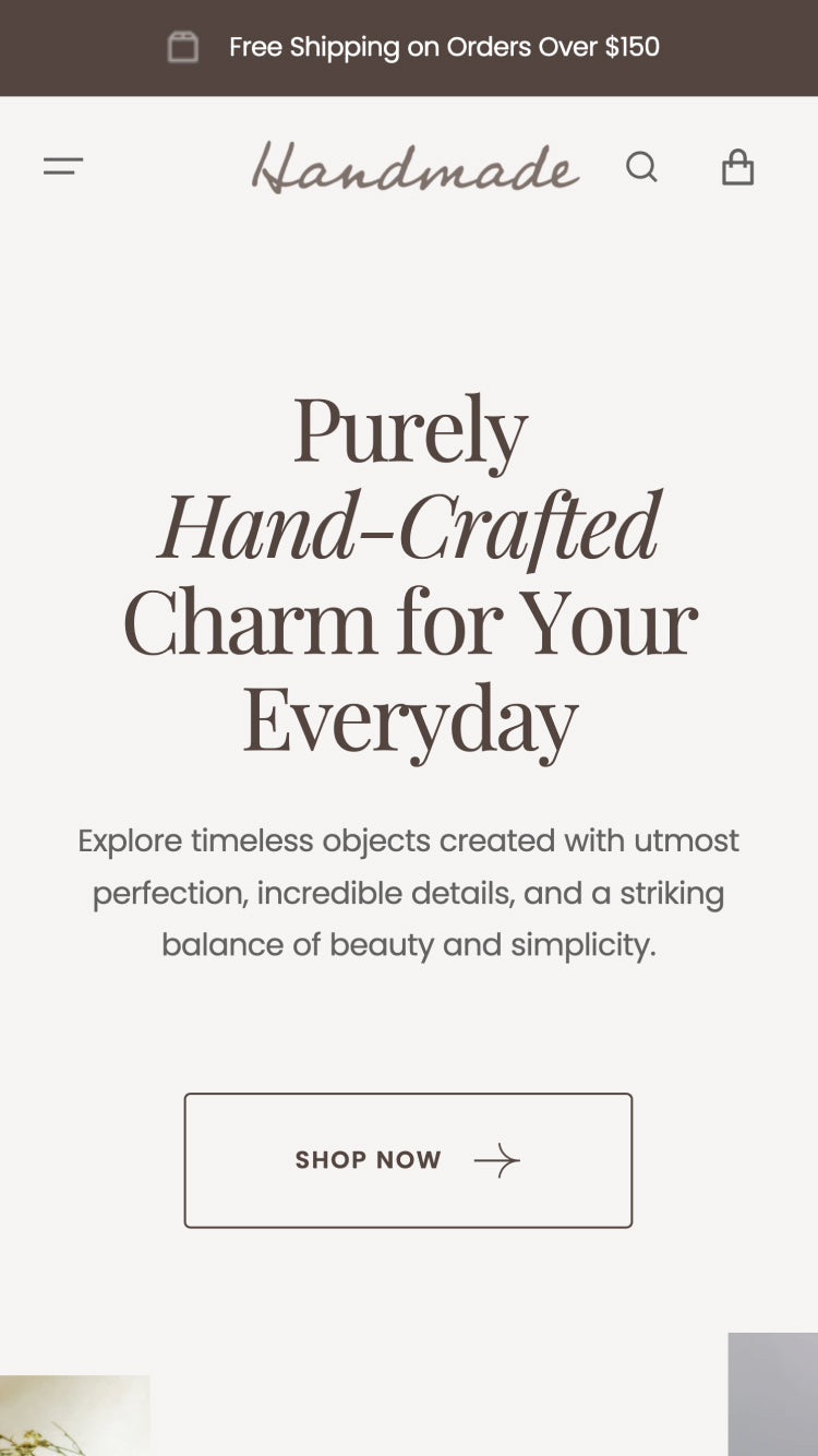 Mobile preview for Handmade in the "Dusty Brown" style