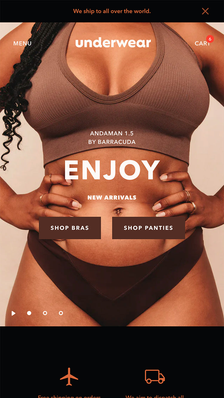 Tyyliä “Andaman“ käyttävän teeman Underwear mobiiliesikatselu
