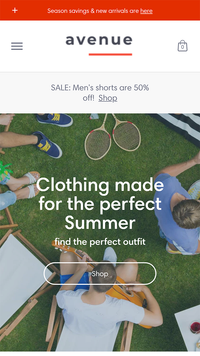 Mobile preview for Avenue in the "Casual" style