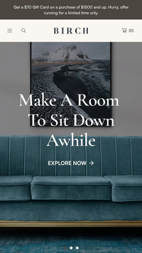 Mobile preview for Abode in the "Furniture" style