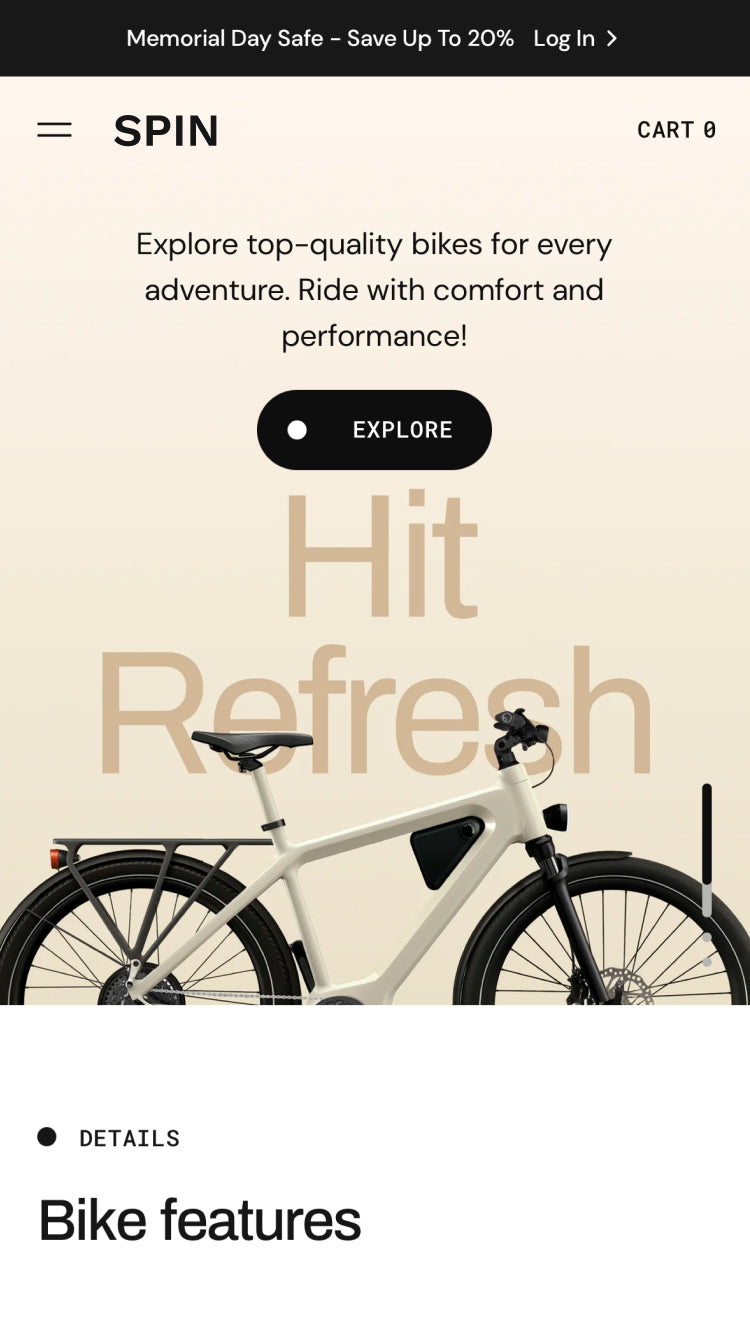 Theme screenshot that previews Spin