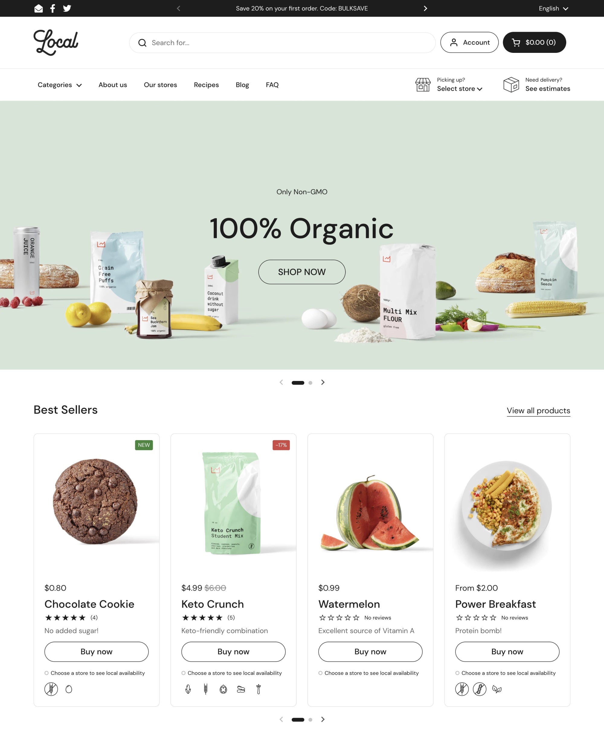 Local Theme - Ecommerce Website Template